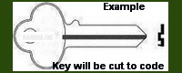 4A1763 Key for OSH KOSH Trunk with Corbin Company Lock