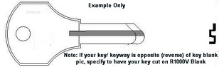 4A1651 Key for OSH KOSH Trunk with Corbin Company Lock