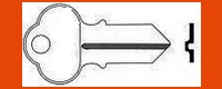 KF57 Key Double Sided CHICAGO Johnson-Evinrude ignitions
