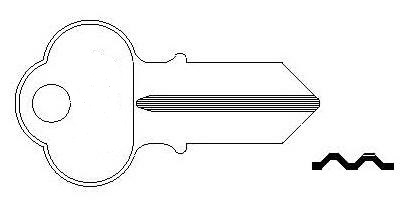 1614 Key Double Sided CHICAGO LOCK