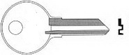 J256 Key Single Sided NATIONAL LOCK SNAP-ON TOOLS