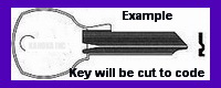 A6756 Key for CORRY BROWN ALLSTEEL JAMESTOWN Cabinets