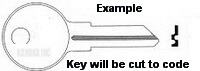 211 Key for KENNEDY and DELTA TOOL BOXES
