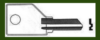 NA330 Single Sided Key ILCO GAS CAP AUto KEY