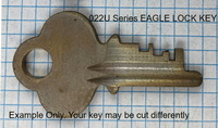 022U10 Key for EAGLE Vintage Trunk Locks Only