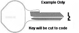 10G712 Replacement Key for Master Lock ProSeries See Note