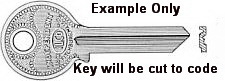 UR2334 Key for Yale Locks NOT for Rifkin Bank Bags