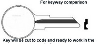 1C 01C Key for MERCURY and HONDA MARINE Applications and Boats