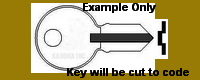 E131 Key for Applications using an Illinois Lock