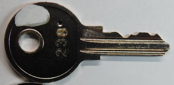 238 Key for LARSON STORM DOORS/DOORS ONLY CG16 V2