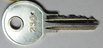 230 Key for LARSON STORM DOORS/DOORS ONLY V2 CG16